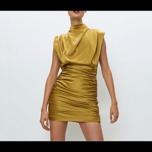 Aritzia gold dress